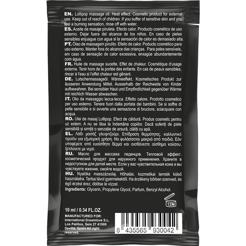 COQUETTE CHIC DESIRE - OLIO DA MASSAGGIO TASCABILE LECCA-LECCA DA BACIARE SENSAZIONE CALDA 10 ML