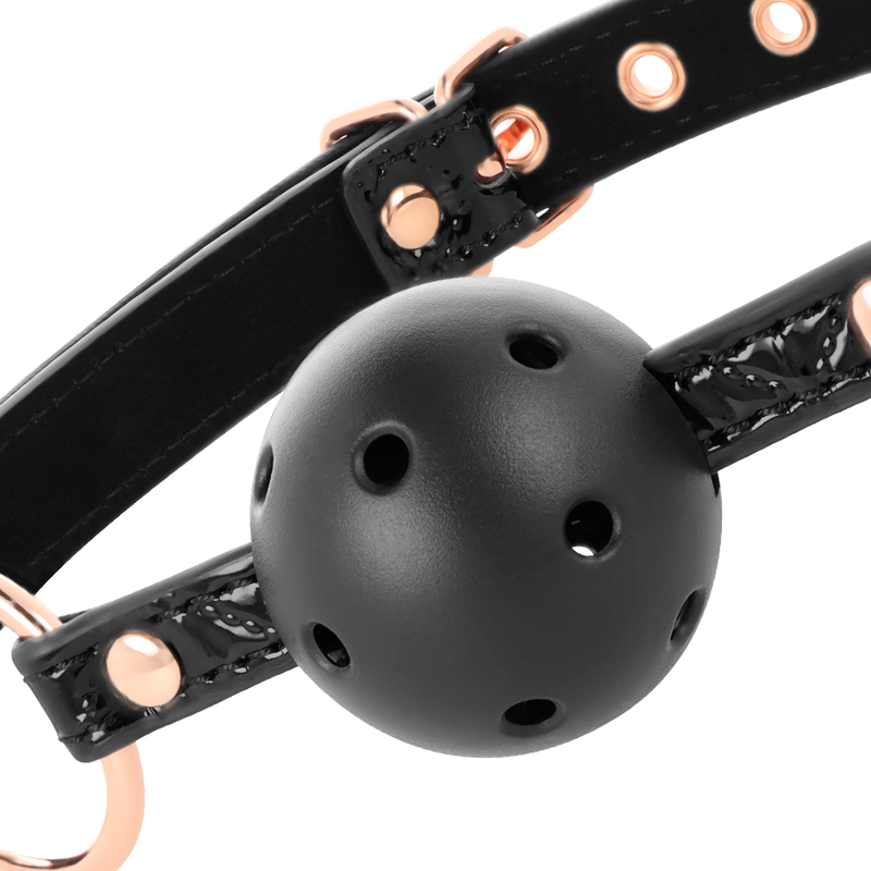 BEGME - BALL GAG EDIZIONE NERA IN PELLE VEGANA
