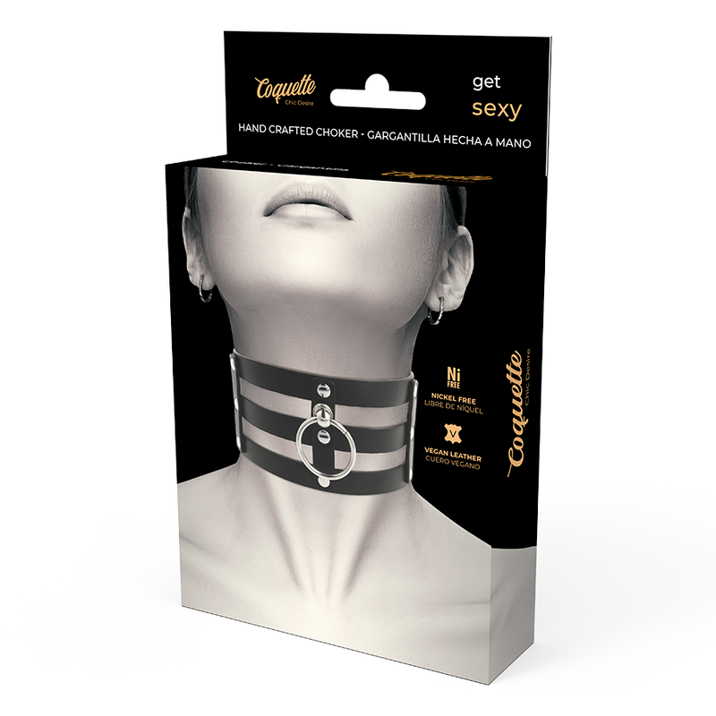 COQUETTE CHIC DESIRE - COLLANA IN PELLE VEGANA STILE FETISH