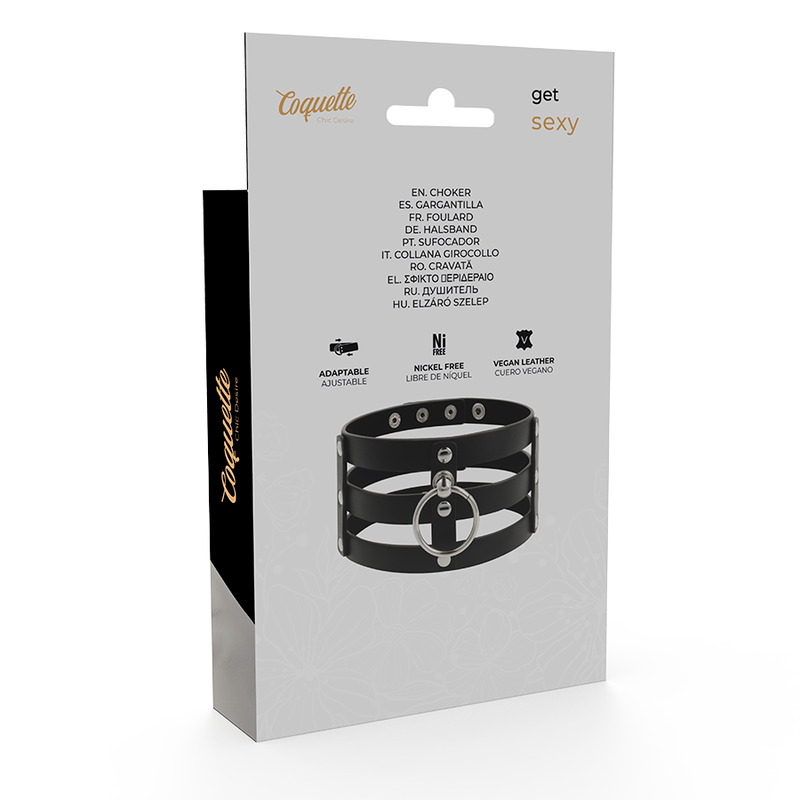 COQUETTE CHIC DESIRE - COLLANA IN PELLE VEGANA STILE FETISH