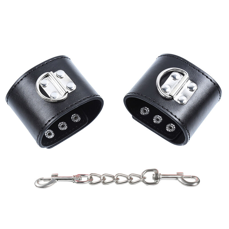 OHMAMA FETISH - CINTURE PER POLSI CON CHIUSURA A SCATTO IN METALLO