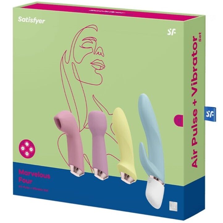 SATISFYER - MERAVIGLIOSO SET DI QUATTRO VIBRATORI E AIR PULSE