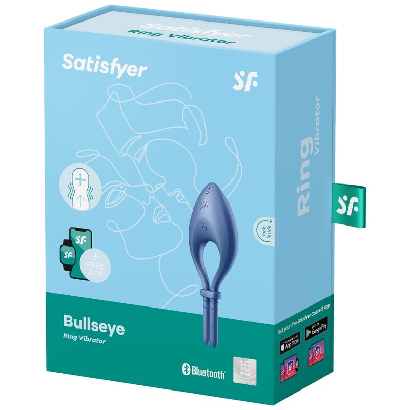 SATISFYER - BULLSEYE RING VIBRATORE APP BLU
