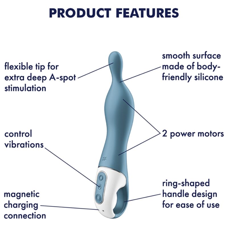 SATISFYER - INCREDIBILE VIBRATORE ASPOT BLU