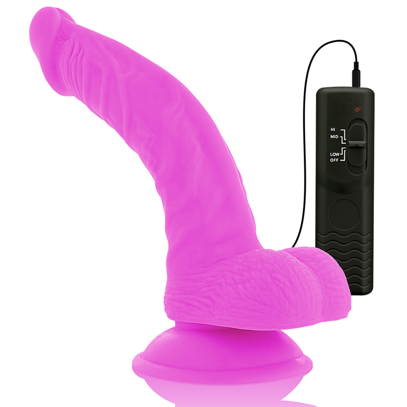 Dildo vibrante flessibile viola | 21,5 cm x 4,5 cm | DIVERSIA