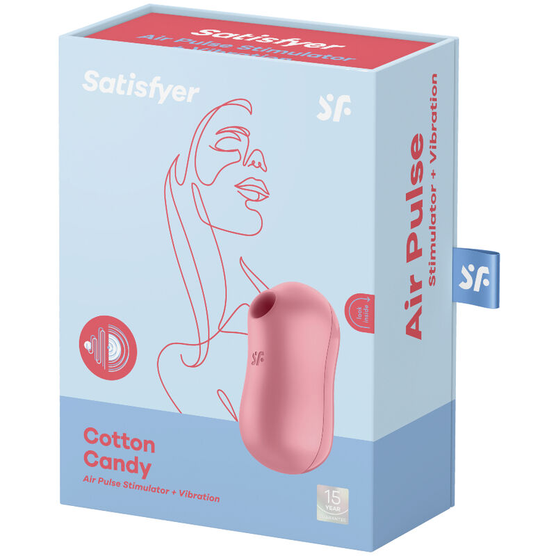 SATISFYER - STIMOLATORE E VIBRATORE A IMPULSI D'ARIA COTTON CANDY ROSA