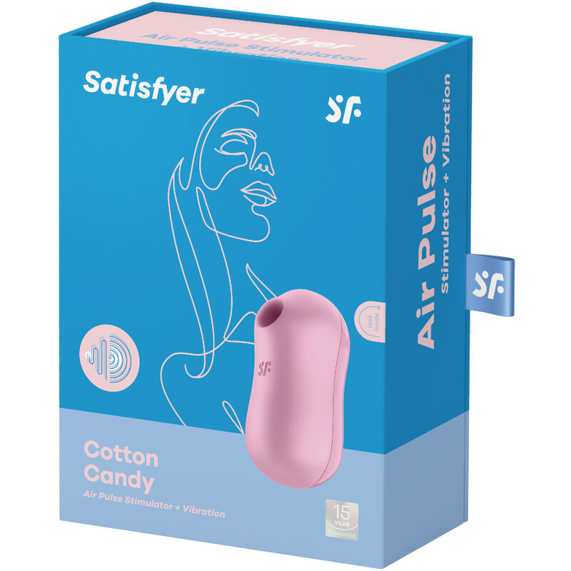 SATISFYER - STIMOLATORE E VIBRATORE A IMPULSI D'ARIA COTTON CANDY ROSA