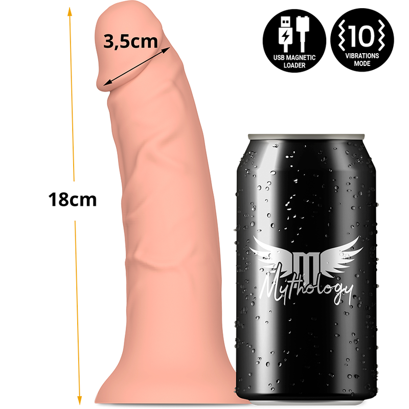 MITOLOGIA - ASHER ORIGINAL DILDO S - VIBRATORE COMPATIBILE CON LA TECNOLOGIA WIRELESS WATCHME