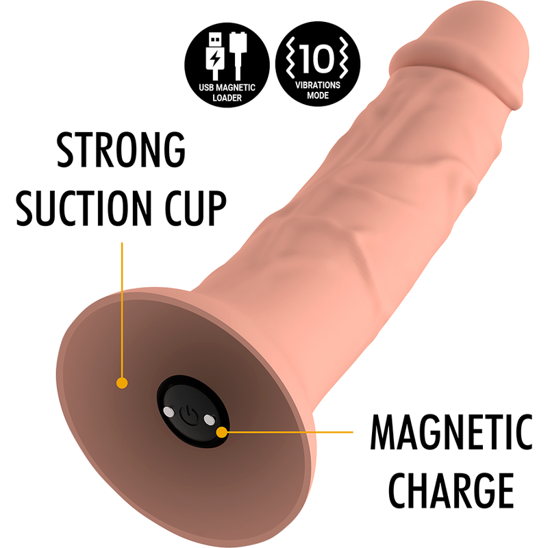 MITOLOGIA - ASHER ORIGINAL DILDO M - VIBRATORE COMPATIBILE CON LA TECNOLOGIA WIRELESS WATCHME