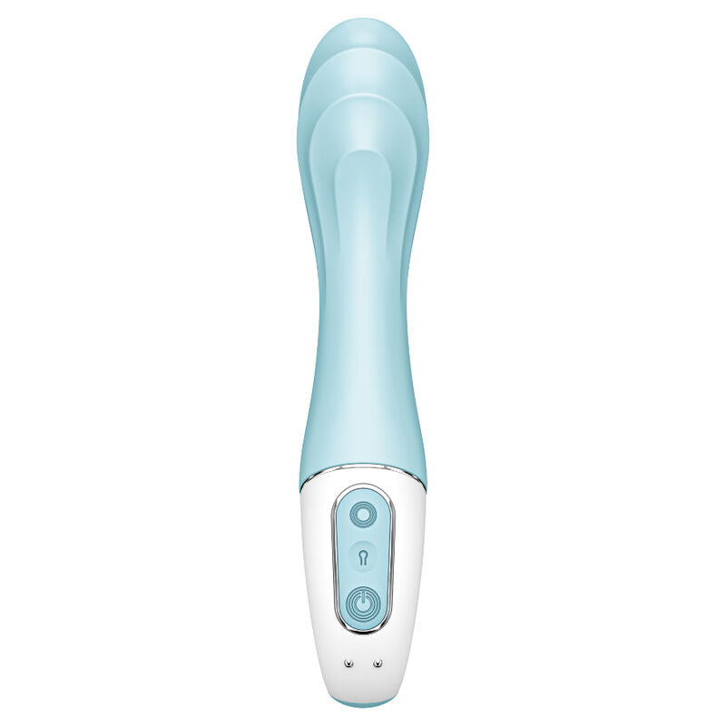SATISFYER - VIBRATORE A POMPA D'ARIA 5+ VIBRATORE GONFIABILE PUNTO G APP BLU