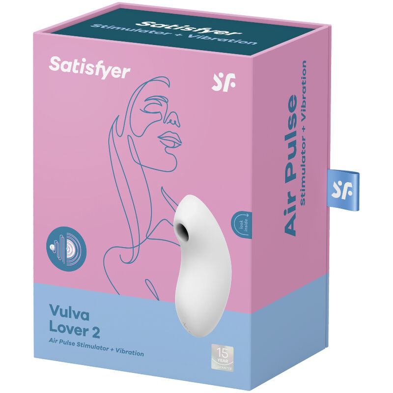 SATISFYER - VULVA LOVER 2 STIMOLATORE E VIBRATORE A IMPULSI D'ARIA BIANCO