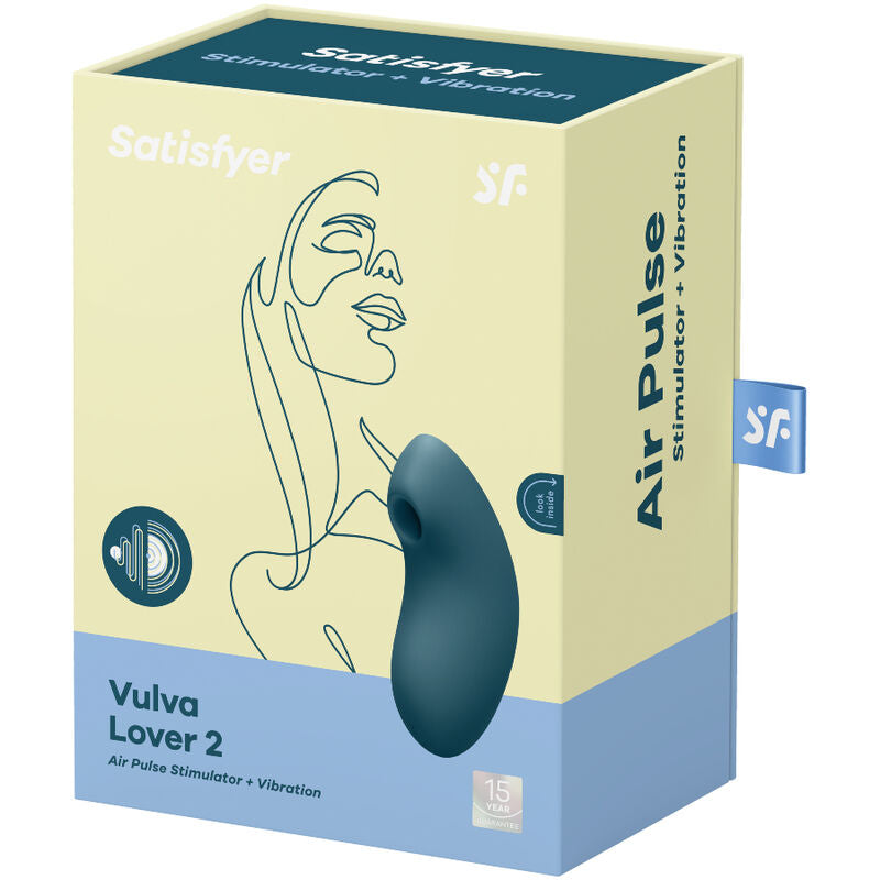 SATISFYER - VULVA LOVER 2 STIMOLATORE E VIBRATORE A IMPULSI D'ARIA BIANCO