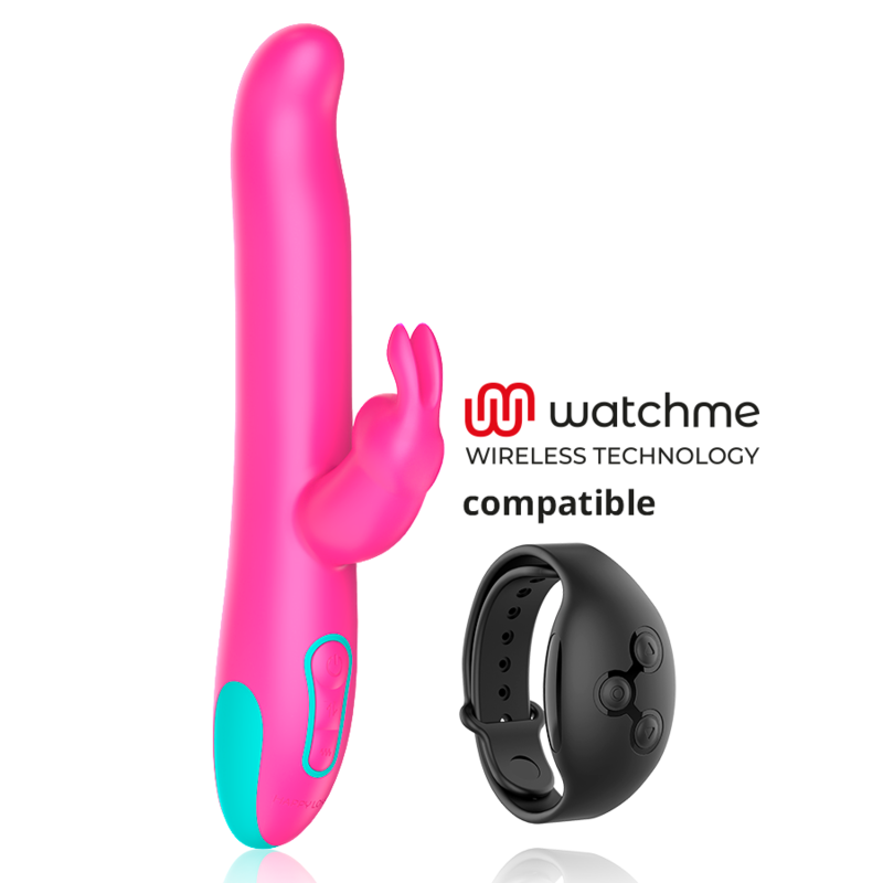 Vibratore e rotatore Pluto Rabbit 24 cm x 3,2 cm - 10 modalità, 4 velocità di rotazione, compatibile con Watchme - HAPPY LOKY
