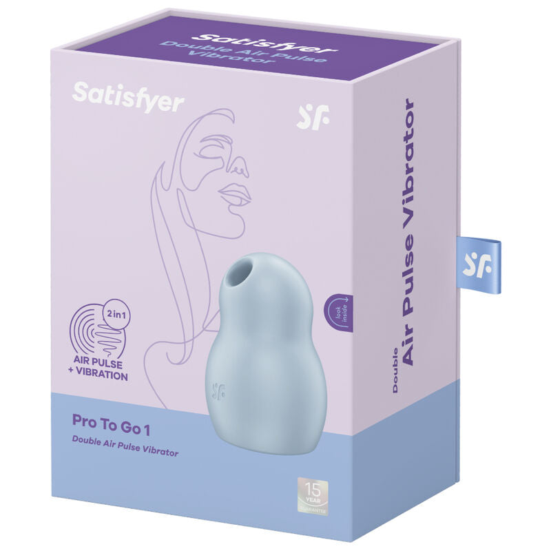 SATISFYER - PRO TO GO 1 DOPPIO STIMOLATORE E VIBRATORE A IMPULSI D'ARIA BLU