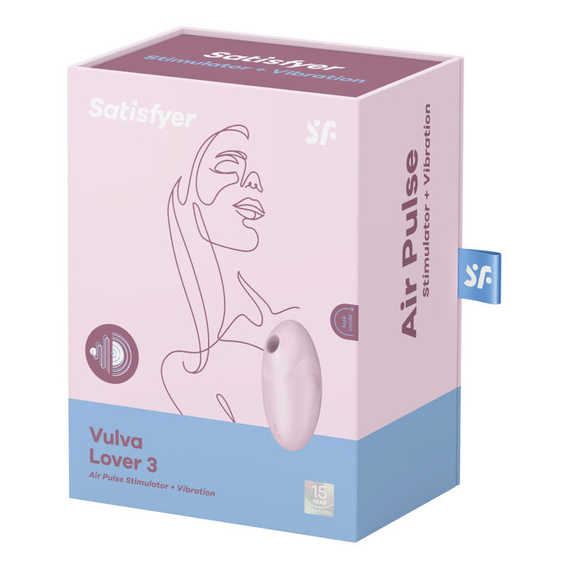 SATISFYER - VULVA LOVER 3 STIMOLATORE E VIBRATORE A IMPULSI D'ARIA ROSA