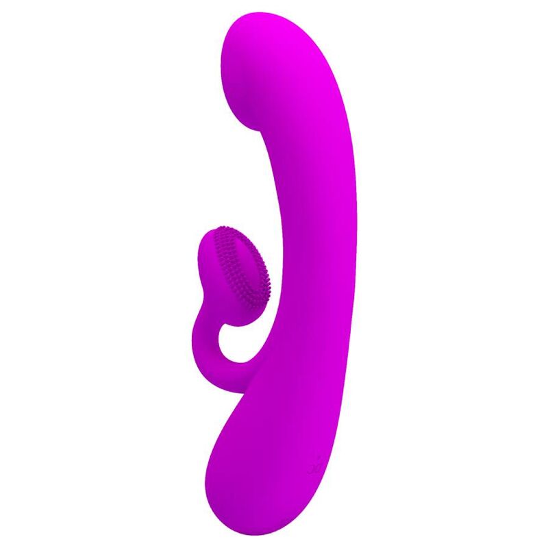 PRETTY LOVE - VIBRATORE SINCERO E ONDE STIMOLANTI DEL CLITORIDE IN SILICONE VIOLA
