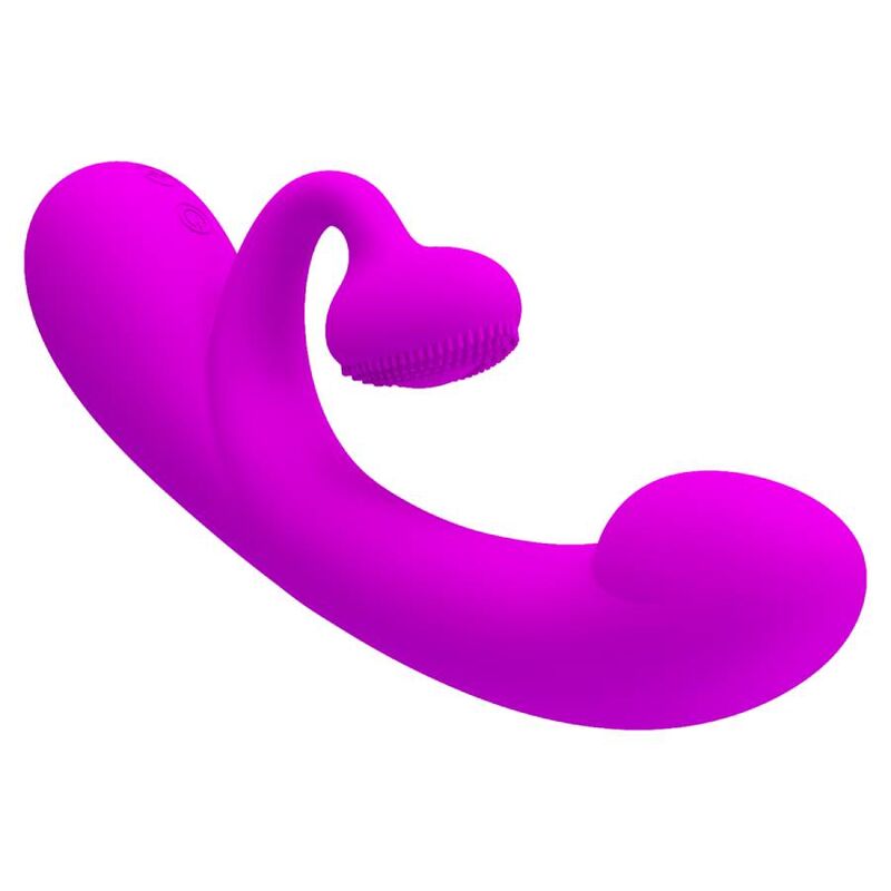 PRETTY LOVE - VIBRATORE SINCERO E ONDE STIMOLANTI DEL CLITORIDE IN SILICONE VIOLA