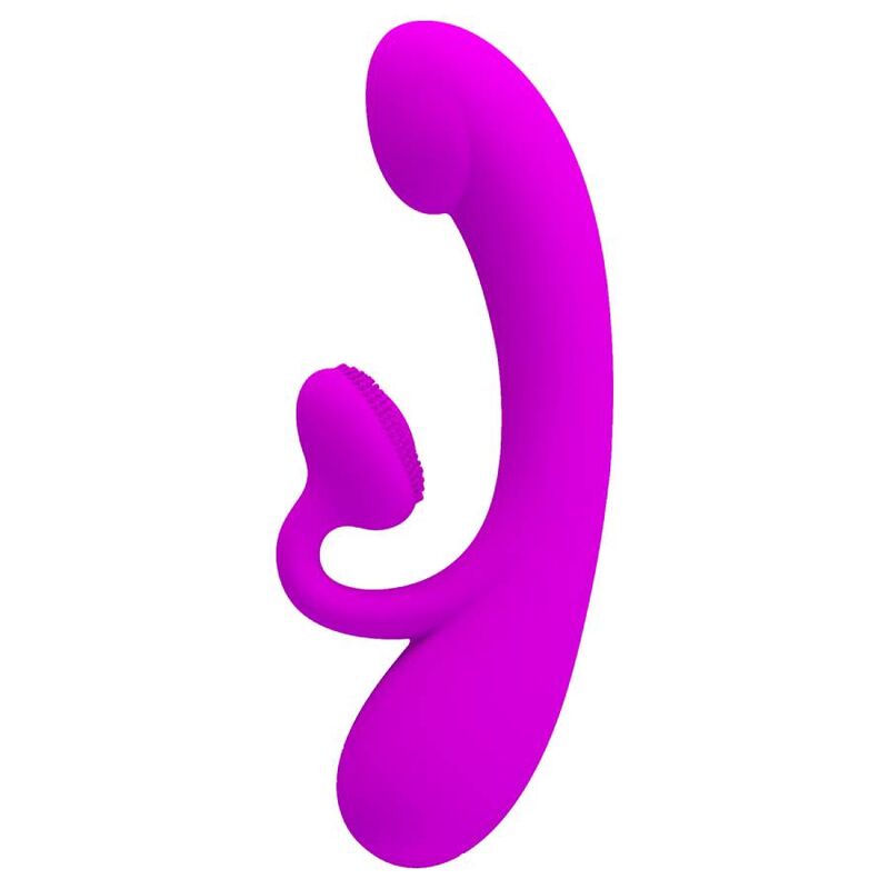 PRETTY LOVE - VIBRATORE SINCERO E ONDE STIMOLANTI DEL CLITORIDE IN SILICONE VIOLA
