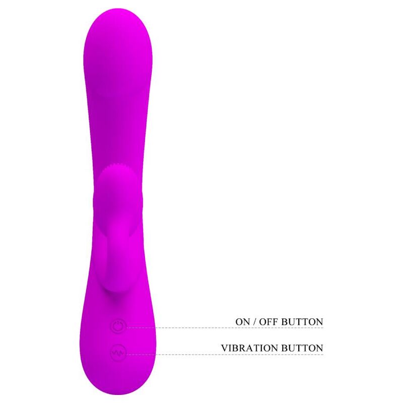 PRETTY LOVE - VIBRATORE SINCERO E ONDE STIMOLANTI DEL CLITORIDE IN SILICONE VIOLA