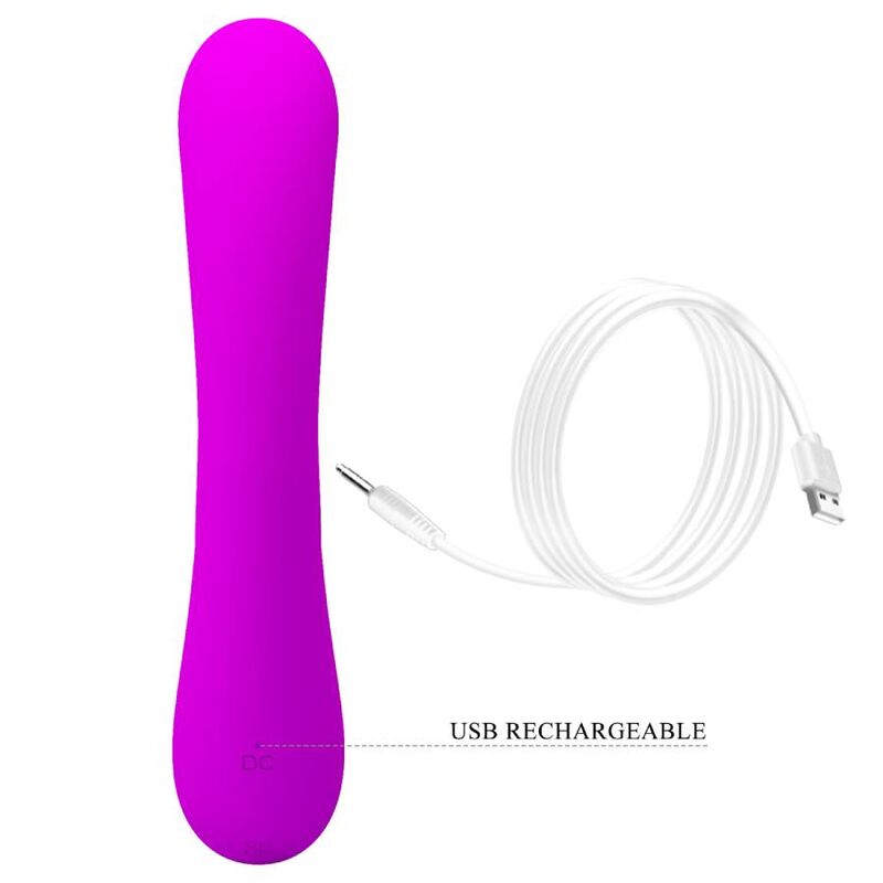 PRETTY LOVE - VIBRATORE SINCERO E ONDE STIMOLANTI DEL CLITORIDE IN SILICONE VIOLA