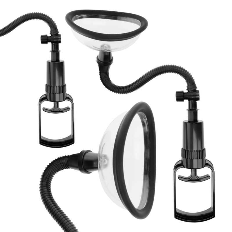 INTENSE - POMPA TIRAGRANATE MANUALE VAGINALE CON DUE COPPE INTERCAMBIABILI