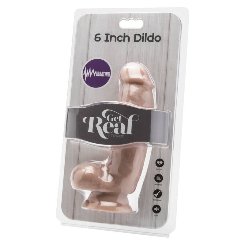 DIVENTA REALE - DILDO 12 CM CON PALLE VIBRATORE PELLE