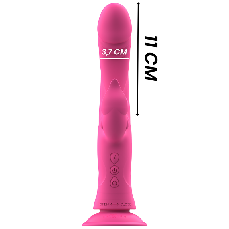INTENSE - JULIO RABBIT VIBRATORE IN SILICONE ROSA