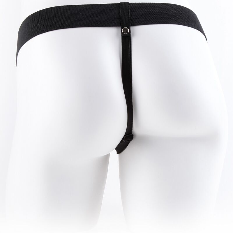 Strap-on vibrante con telecomando e pene e testicoli realistici | 17,8 cm x 4,3 cm | Serie Fetish Fantasy