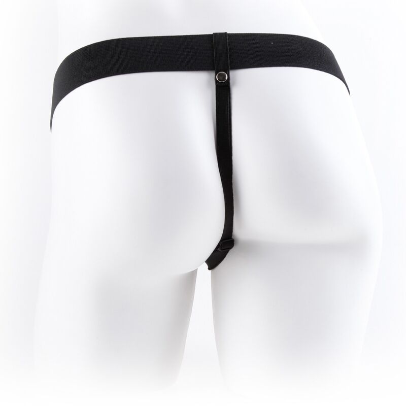 Strap-on vibrante con telecomando e pene e testicoli realistici | 22,9 cm x 4,6 cm | Serie Fetish Fantasy