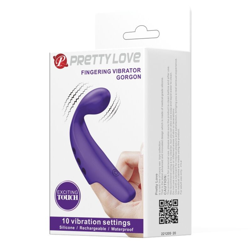 PRETTY LOVE - VIBRATORE DA DITO RICARICABILE VIOLA GORGON