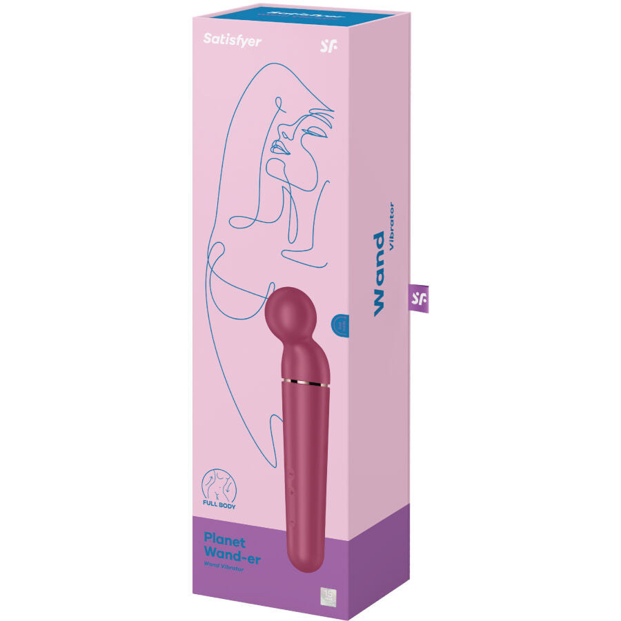 Planet Wand-er Blue - Massaggiatore a bacchetta XXL - 60 combinazioni di vibrazioni - Satisfyer