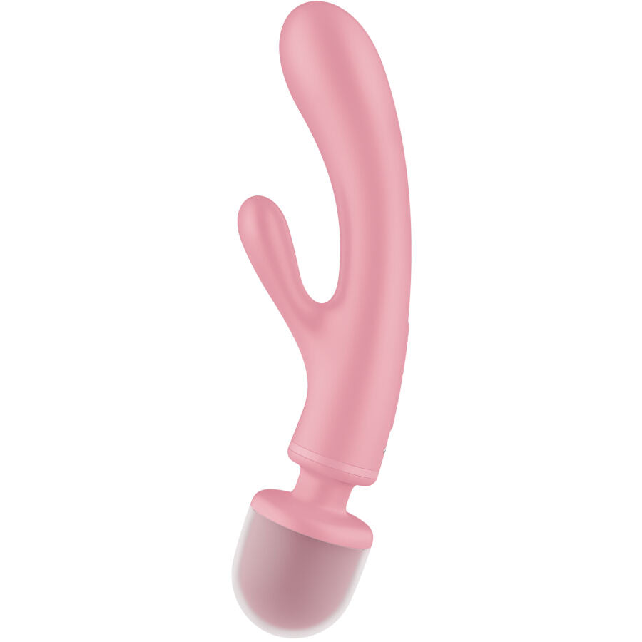 SATISFYER - VIBRATORE MASSAGGIATORE CONIGLIO TRIPLO AMANTE GRIGIO