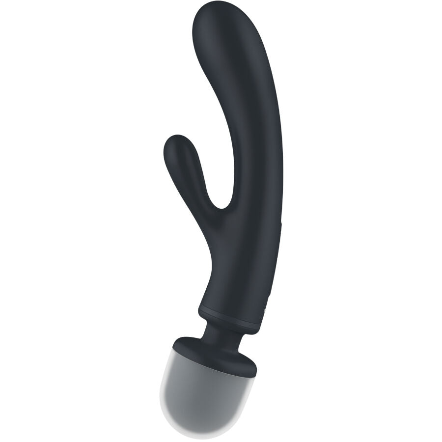 SATISFYER - VIBRATORE MASSAGGIATORE CONIGLIO TRIPLO AMANTE GRIGIO