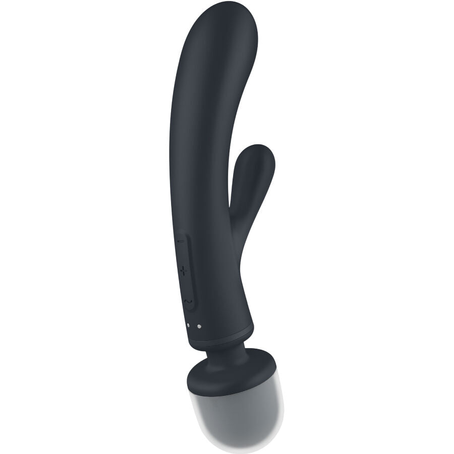 SATISFYER - VIBRATORE MASSAGGIATORE CONIGLIO TRIPLO AMANTE GRIGIO