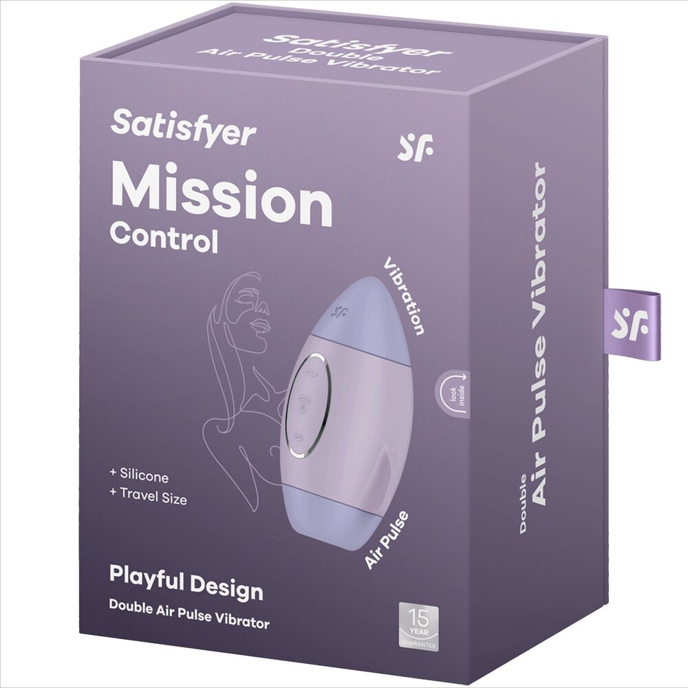 SATISFYER - MISSION CONTROL BLUE PICCOLO VIBRATORE A DOPPIO IMPULSO