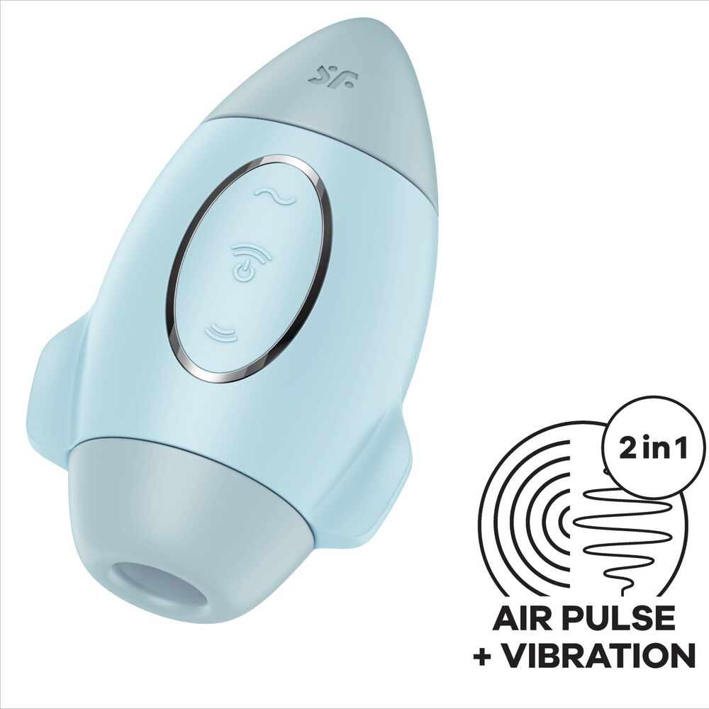 SATISFYER - MISSION CONTROL BLUE PICCOLO VIBRATORE A DOPPIO IMPULSO