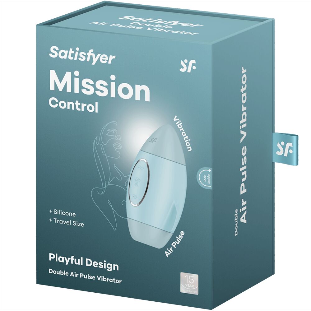 SATISFYER - MISSION CONTROL BLUE PICCOLO VIBRATORE A DOPPIO IMPULSO