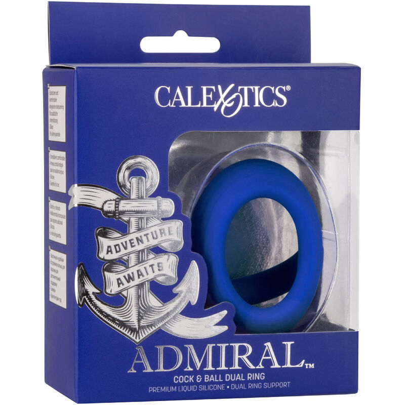 CALEXOTICS - ADMIRAL COCK BALL DOPPIO ANELLO BLU