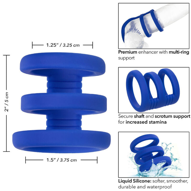 CALEXOTICS - GABBIA PER CAZZO TRIPLO ADMIRAL BLU