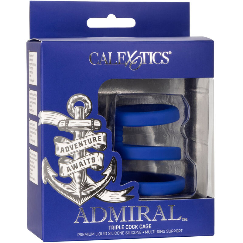 CALEXOTICS - GABBIA PER CAZZO TRIPLO ADMIRAL BLU