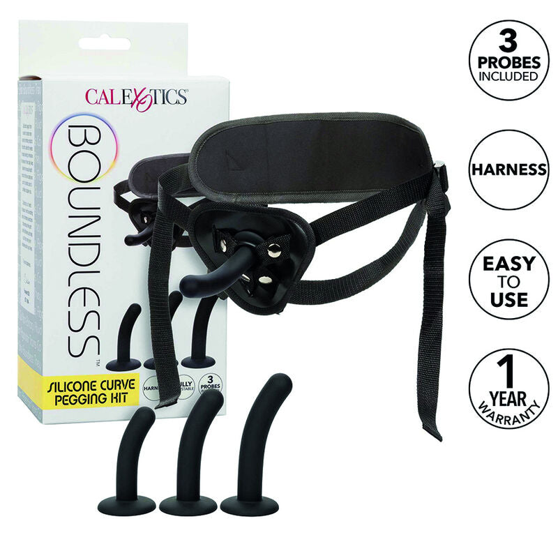 CALEXOTICS - KIT DI PEGGING CURVA IN SILICONE BOUNDLESS
