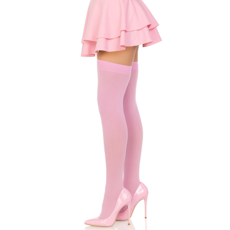 LEG AVENUE - AUTOREGGENTI IN NYLON ROSA