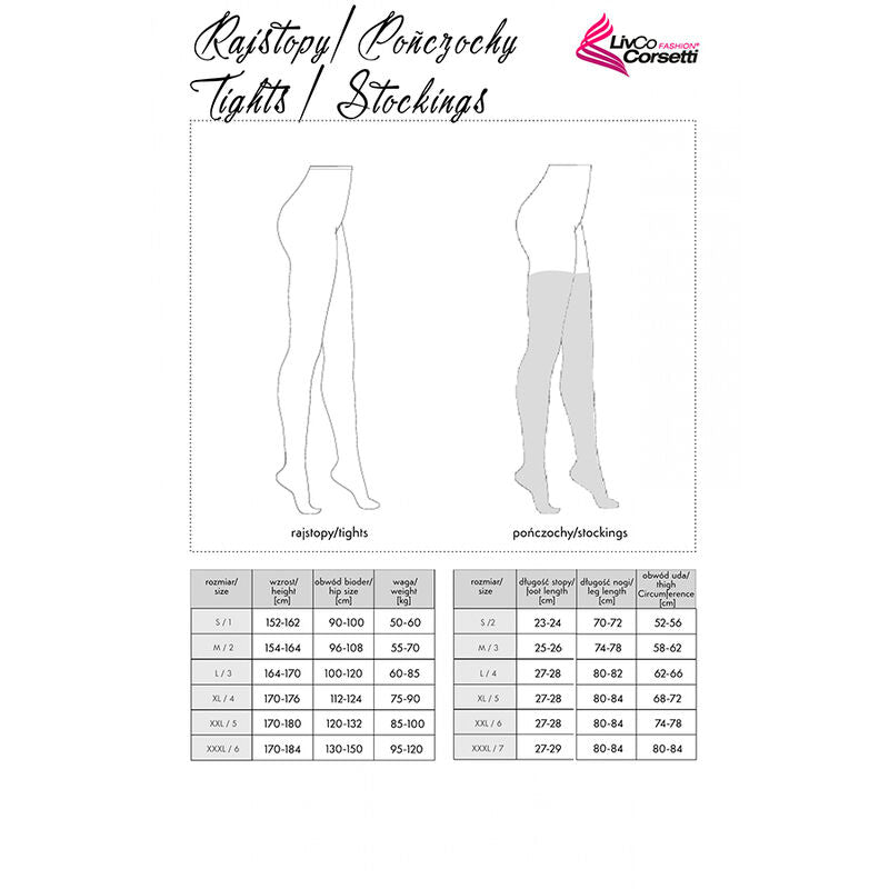 LIVCO CORSETTI FASHION - LAMEAN LC XG044 CALZE NERE TAGLIA UNICA