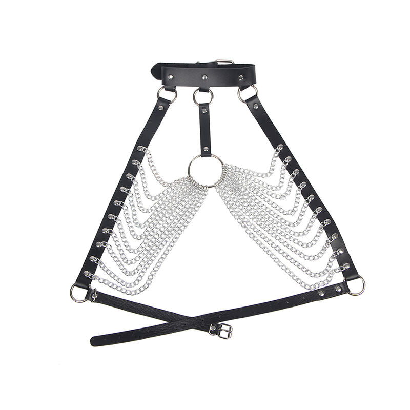 SUBBLIME - IMBRACATURA PER IL PETTO CON GRANDI CATENE AD ANELLI TAGLIA UNICA