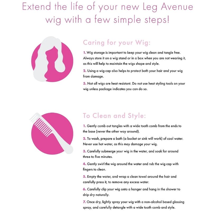 LEG AVENUE - PARRUCCA TAGLIO BOB FOSFORESCENTE BIANCA