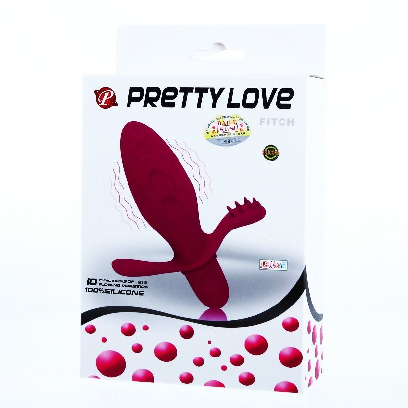 Mini vibratore con stimolatore clitorideo | 11 cm × 3 cm | PRETTY LOVE