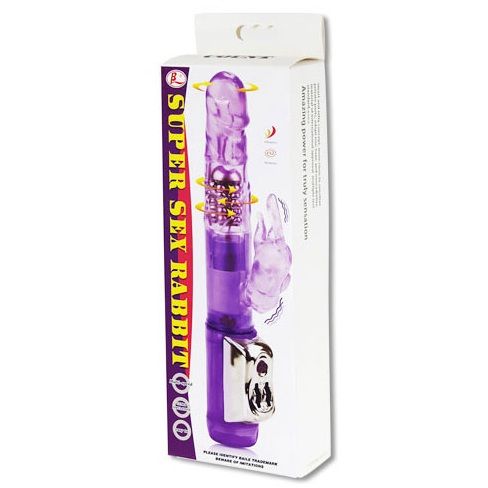 Vibratore rotante a forma di coniglio con perline | 23 cm × 3,5 cm | BAILE