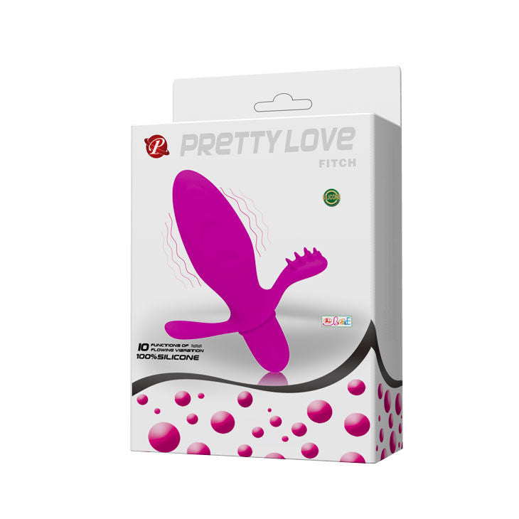 Mini vibratore con stimolatore clitorideo | 11 cm × 3 cm | PRETTY LOVE