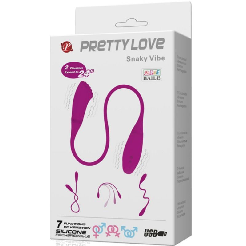 PRETTY LOVE - VIBRATORE INTELLIGENTE SNAKY VIBE A 2 MOTORI