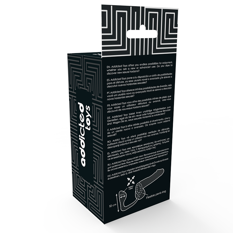 ADDICTED TOYS - PLUG ANALE CON ANELLO PER PENE NERO